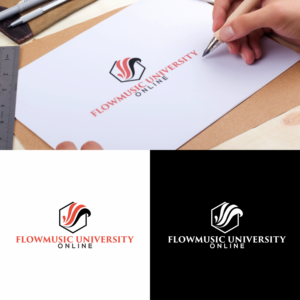 Flowmusic University.    online | Logo Design by Veronica 10