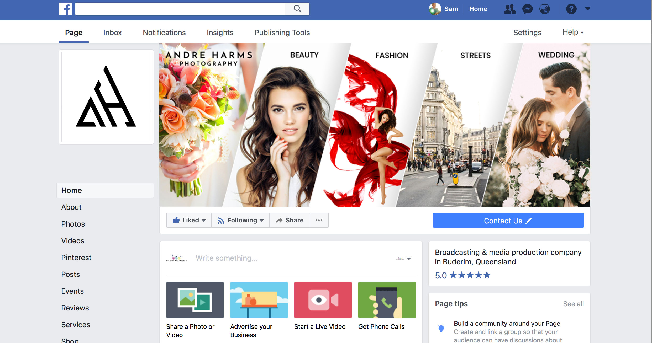 Facebook-Design von Sandaruwan für Andre Harms Photography | Design #24410711