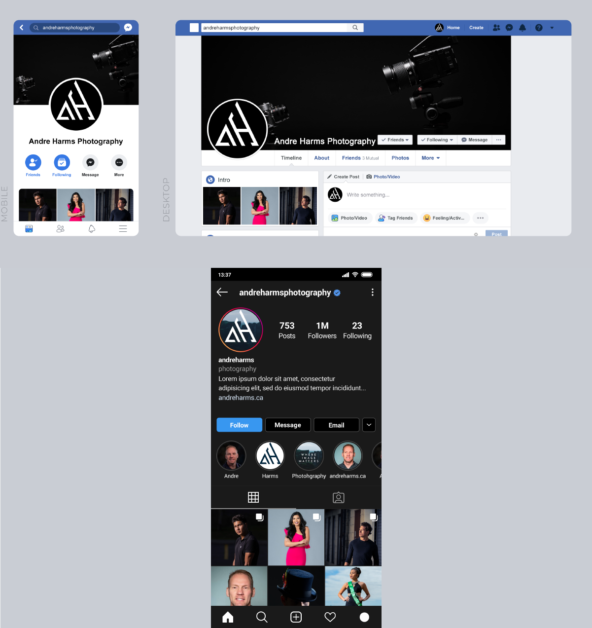 Facebook-Design von Vetroff für Andre Harms Photography | Design #24366722