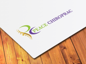 (integrating initials PC and a perhaps a golden spine with / without the full clinic name Peace Chiropractic) | Logo Design by The Seventh Key Magic