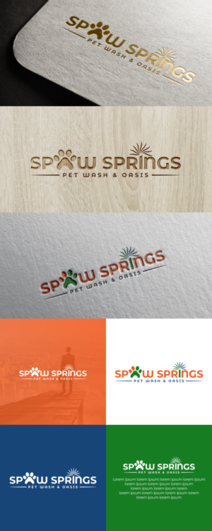 Spaw Springs Pet Wash & Oasis  | Logo Design by Angkasa Official