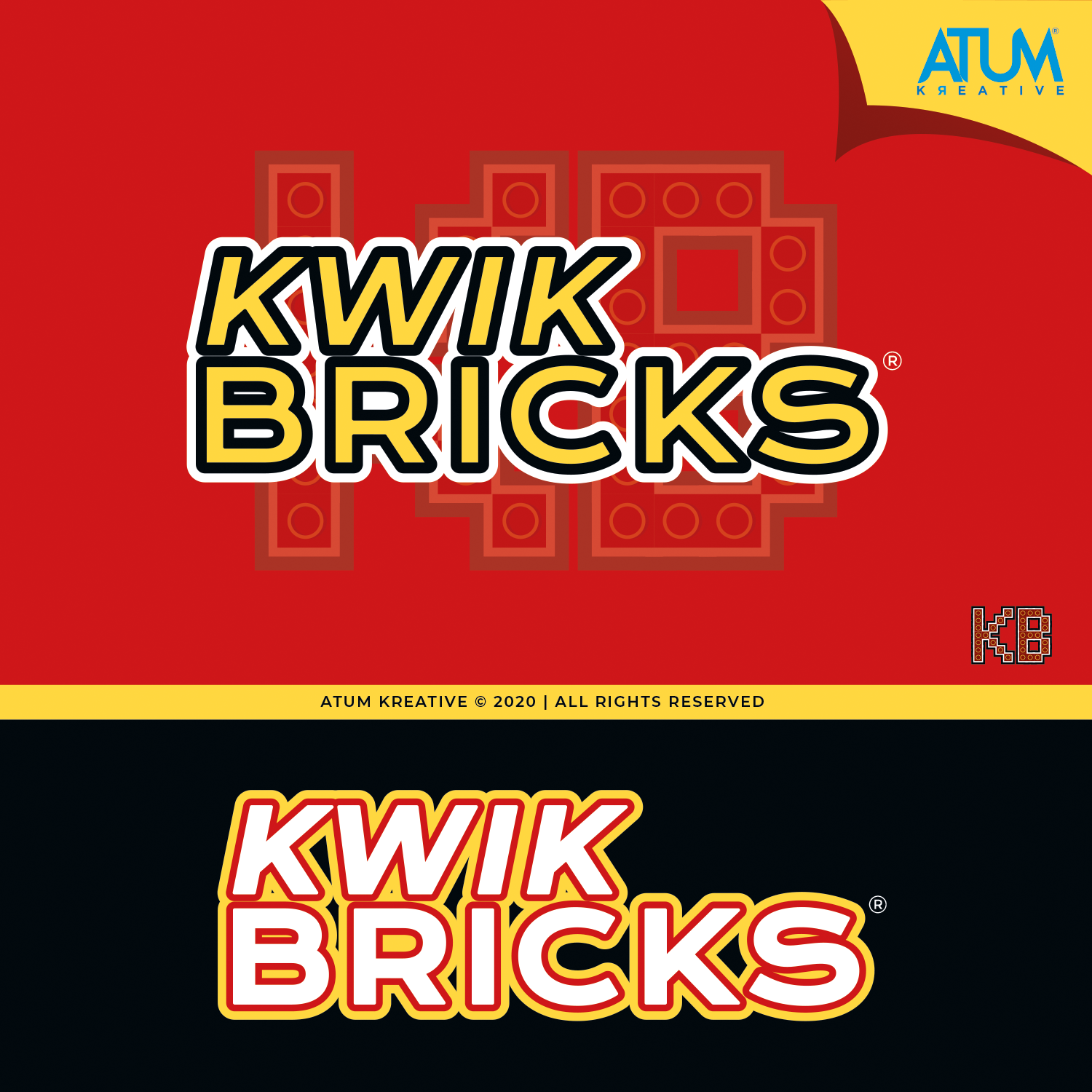 Logo Design by Atum Kreative™ for KwikBricks | Design #24398991