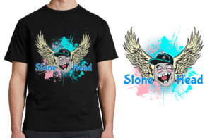 Stonehead Cannabis t shirt design  | T-shirt Design by NILDesigns