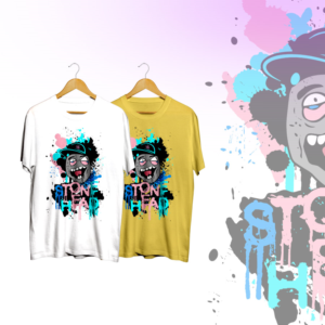 Stonehead Cannabis t shirt design  | T-shirt Design by HELLOCRUNK