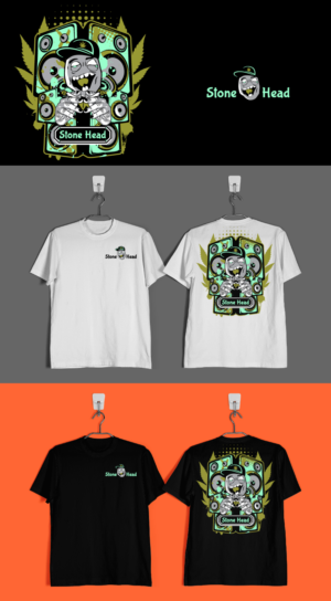 Stonehead Cannabis t shirt design  | T-shirt Design by 1Concept