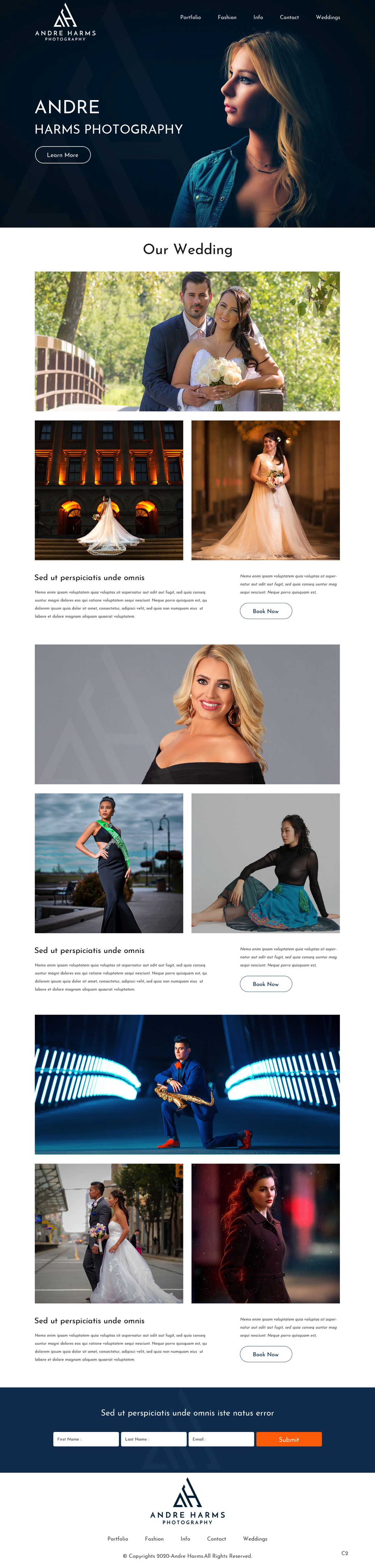 Squarespace Design by pb for Andre Harms Photography | Design #24376577