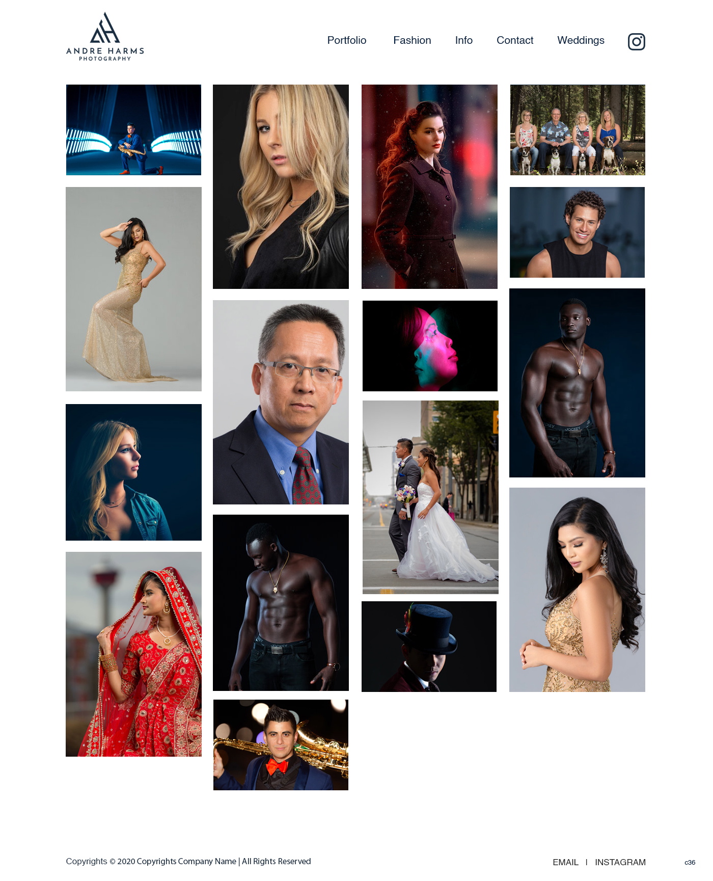 Squarespace Design by pb for Andre Harms Photography | Design #24376586