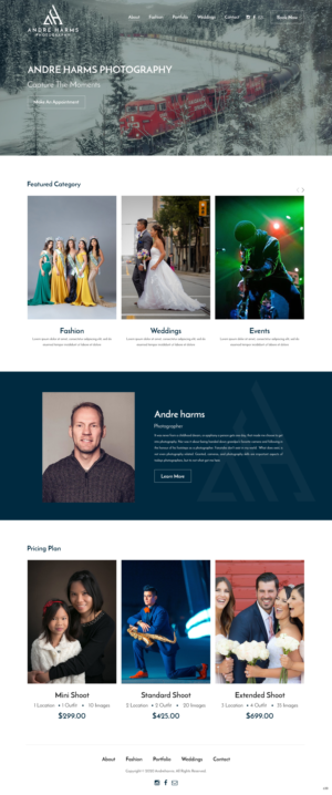 Squarespace Design by pb for Andre Harms Photography | Design: #24376587