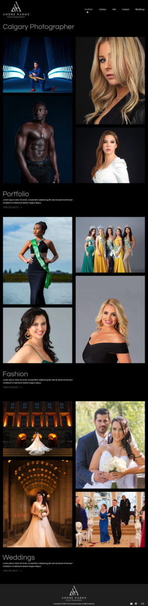 Squarespace Design by pb for Andre Harms Photography | Design: #24376588