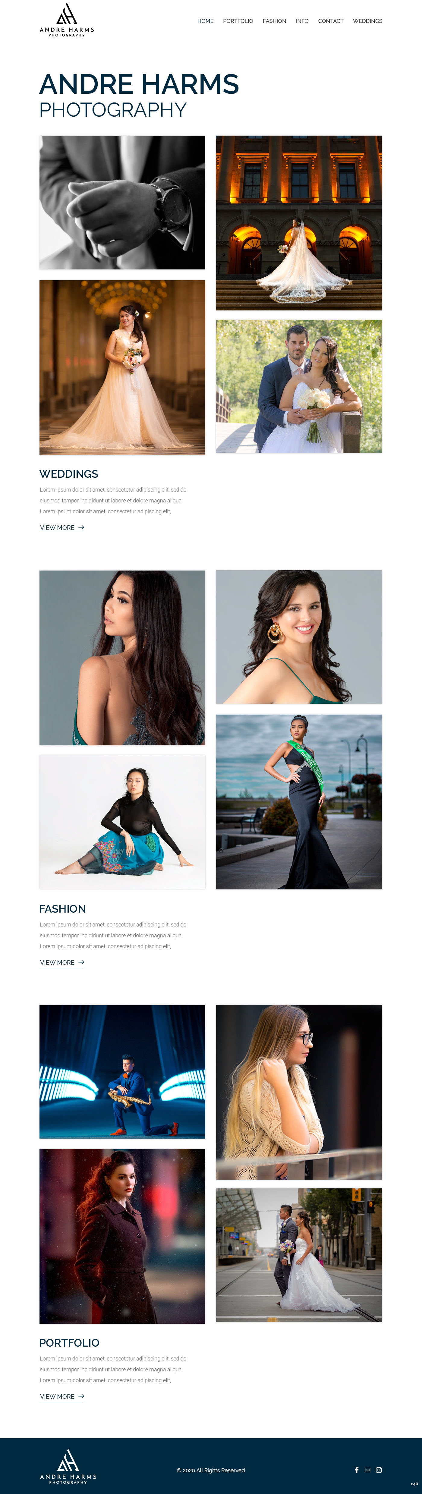 Squarespace Design by pb for Andre Harms Photography | Design #24376595