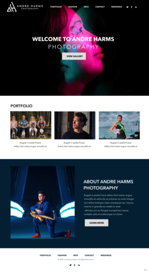 Squarespace Design by pb for Andre Harms Photography | Design: #24376601