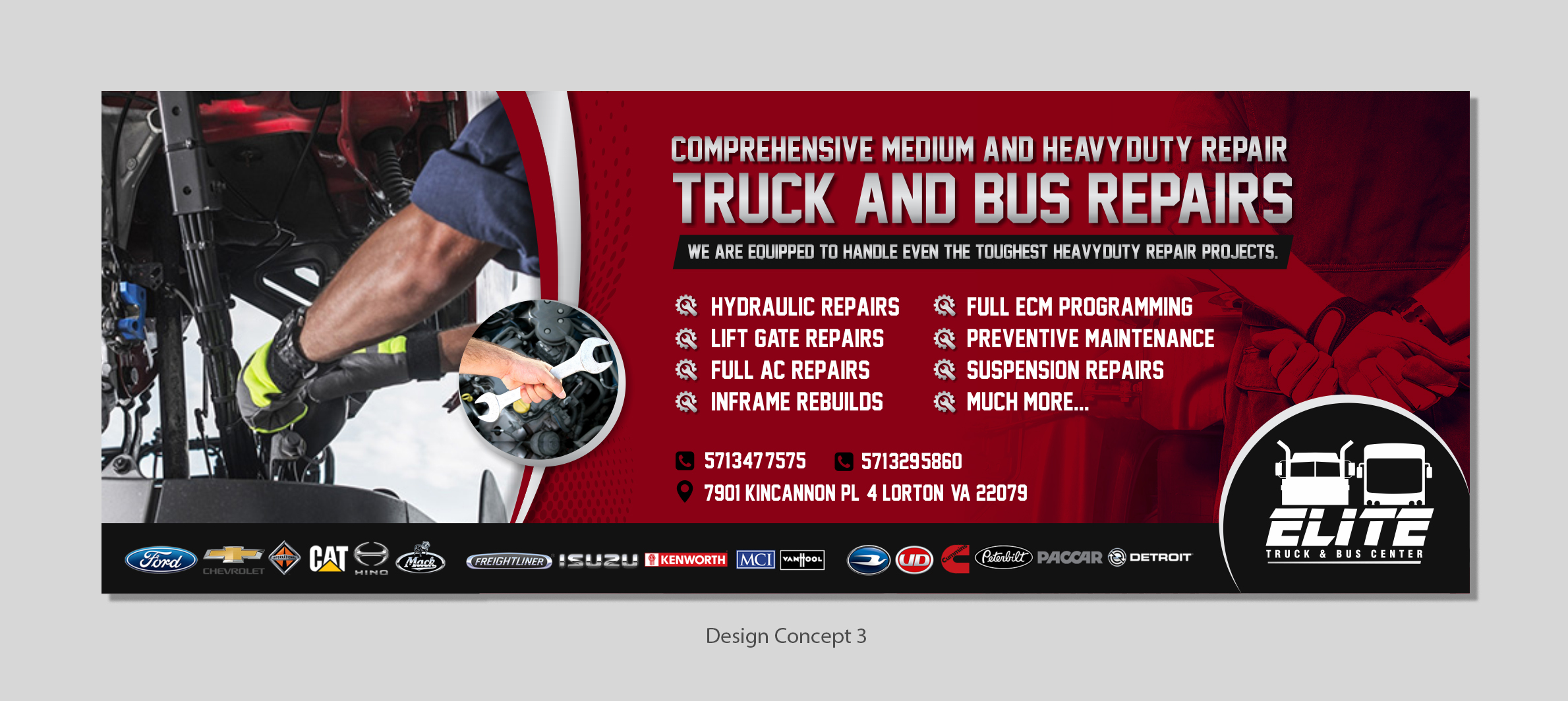 Design de Bannière  par D Creative pour Elite Truck & Bus Center | Design #24376330