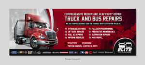 Elite Truck & Bus Center, Truck Repair, Light.medium duty trucks | Banner-Design von D Creative