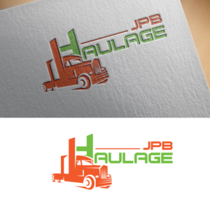 JPB Haulage is the company name and would be incorporated in an arch over a truck silhouette or similar. Would be cool to have the truck smoke stacks incorporated in the H of the Haulage. | Logo Design by Graphic Bricks