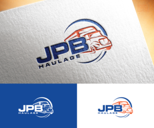 JPB Haulage is the company name and would be incorporated in an arch over a truck silhouette or similar. Would be cool to have the truck smoke stacks incorporated in the H of the Haulage. | Logo Design by step forward 2