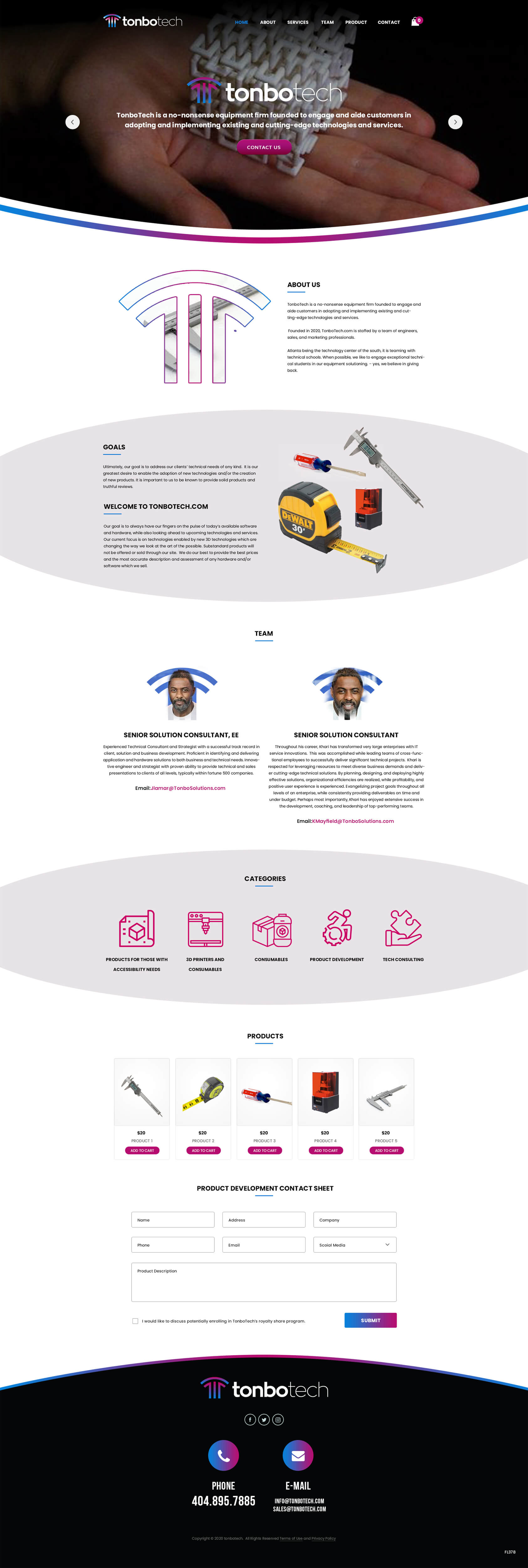 Web Design by pentaxial for Tonbo Tech LLC | Design #24414872