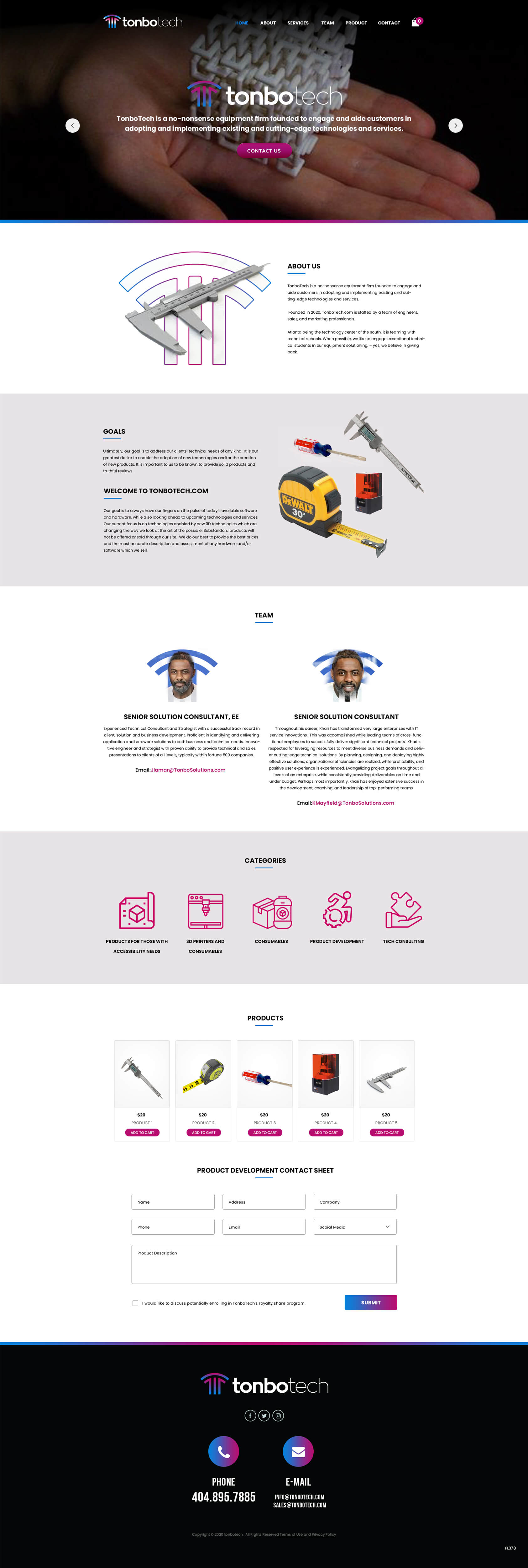 Web Design by pentaxial for Tonbo Tech LLC | Design #24426894