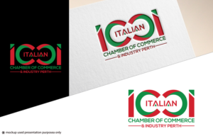 Logo Design by Rubia@ for Italian Chamber of Commerce and Industry Perth Inc. | Design: #24380410