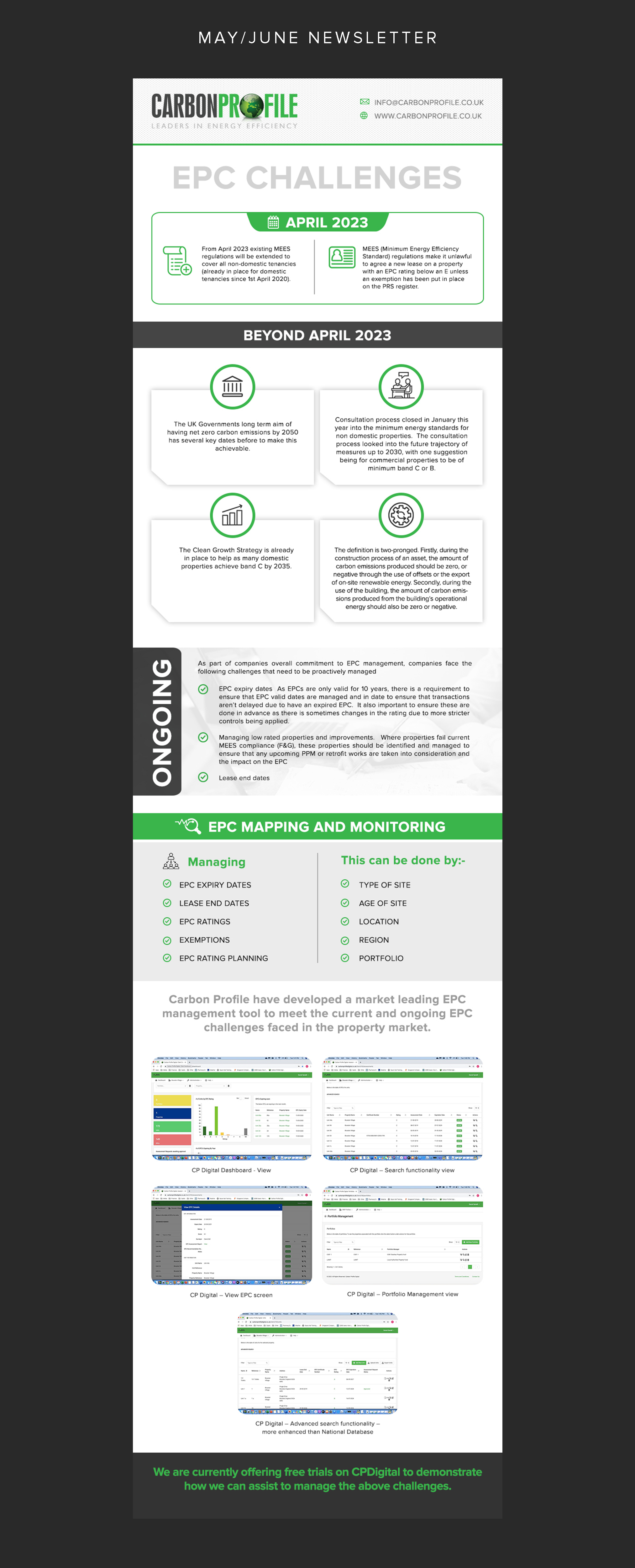 Newsletter Design by SAI DESIGNS for Carbon Profile Ltd | Design #24430058