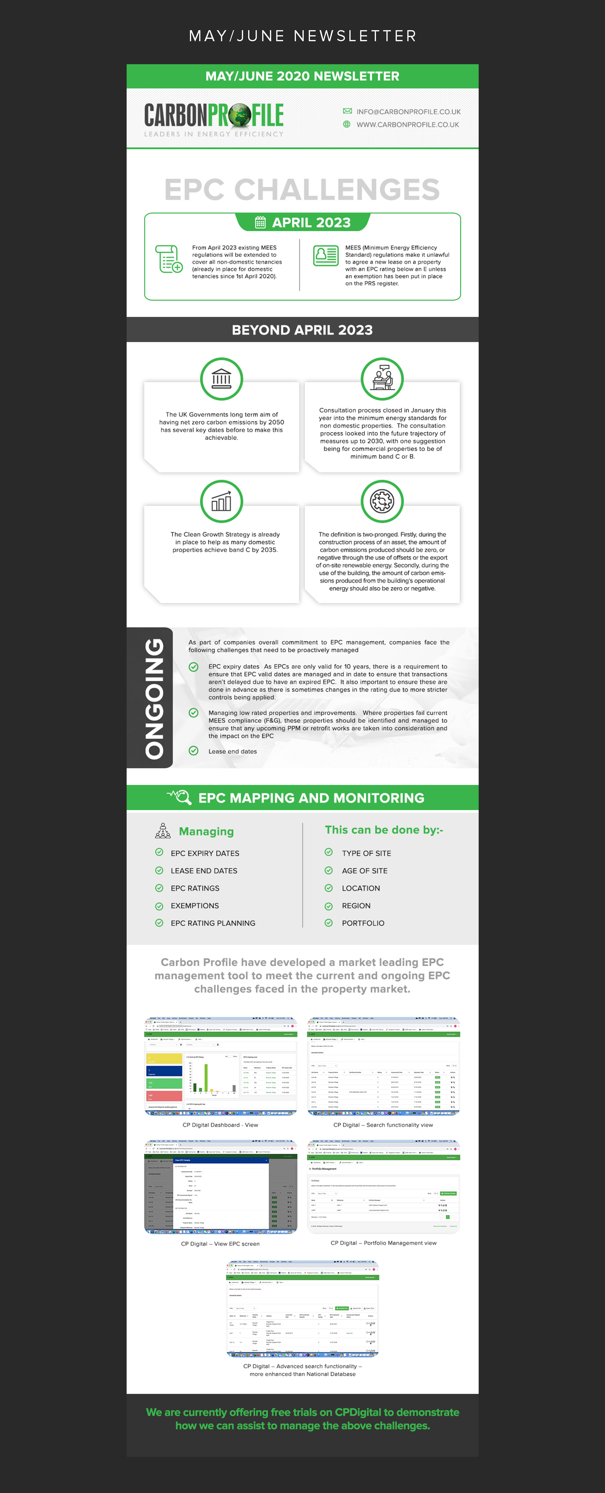 Newsletter Design by SAI DESIGNS for Carbon Profile Ltd | Design #24430366