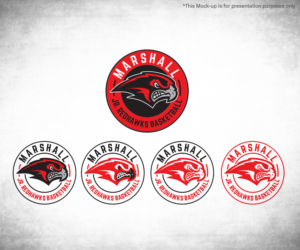 Marshall Jr. Redhawks Basketball | Diseño de Logo por gekgrfx