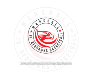 Marshall Jr. Redhawks Basketball | Logo Design by Ng V Duc