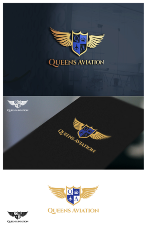 Queens Aviation | Logo Design by goranvisnjic82