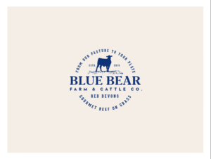 Blue Bear Farm & Cattle Co.   From our pasture to your plate  Est'd 2015 | Logo-Design von wonderland