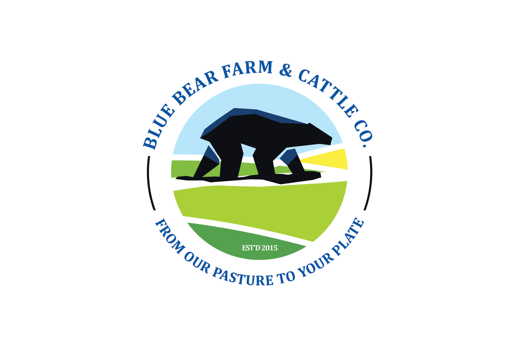 Logo Design by ivo_i_ivanov for Blue Bear Farm & Cattle Co.  | Design #24394774