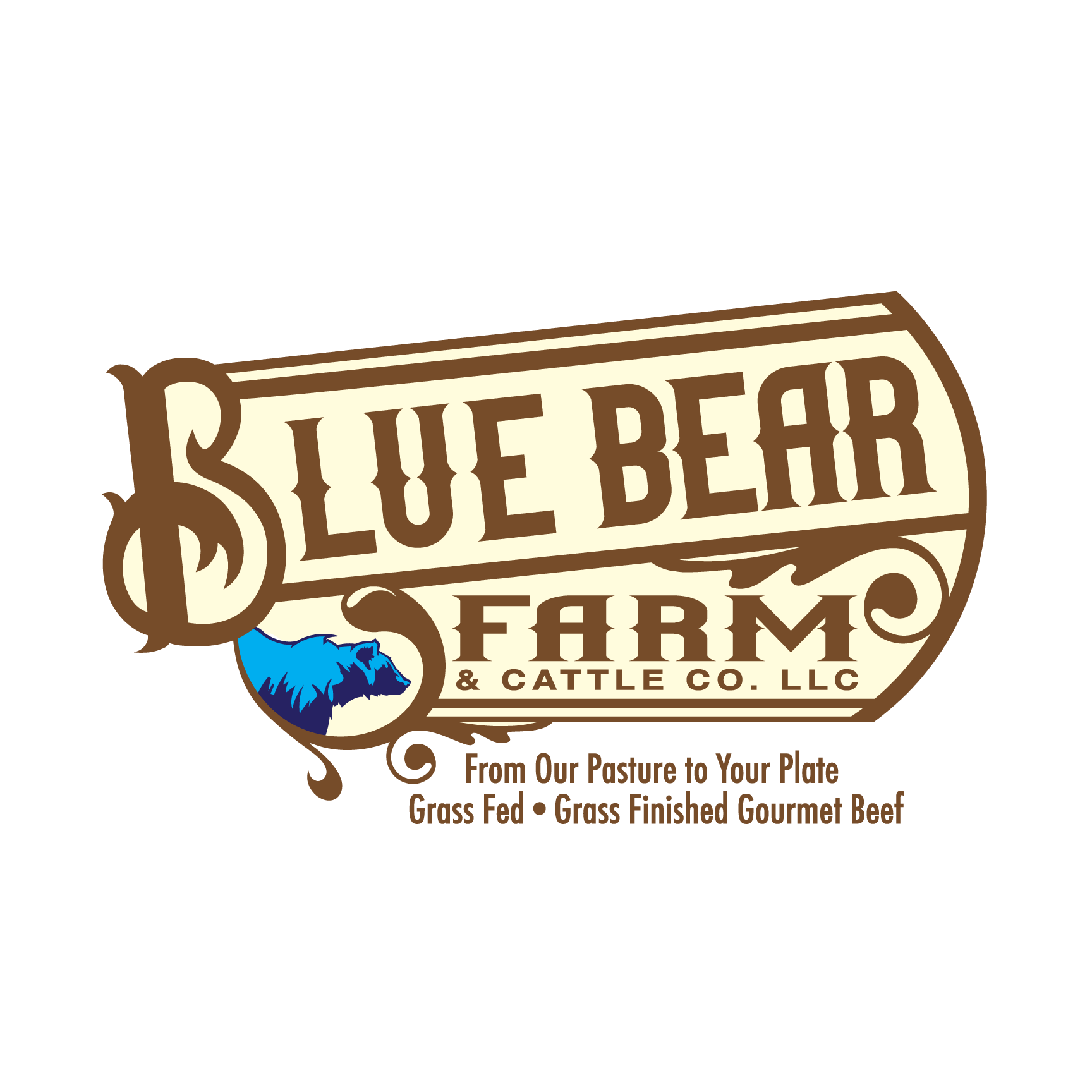 Logo Design by Dennis Jackson Design for Blue Bear Farm & Cattle Co.  | Design #24494085