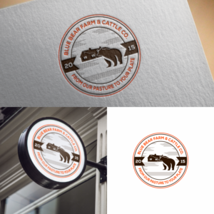 Blue Bear Farm & Cattle Co.   From our pasture to your plate  Est'd 2015 | Logo Design by Cah RE 2