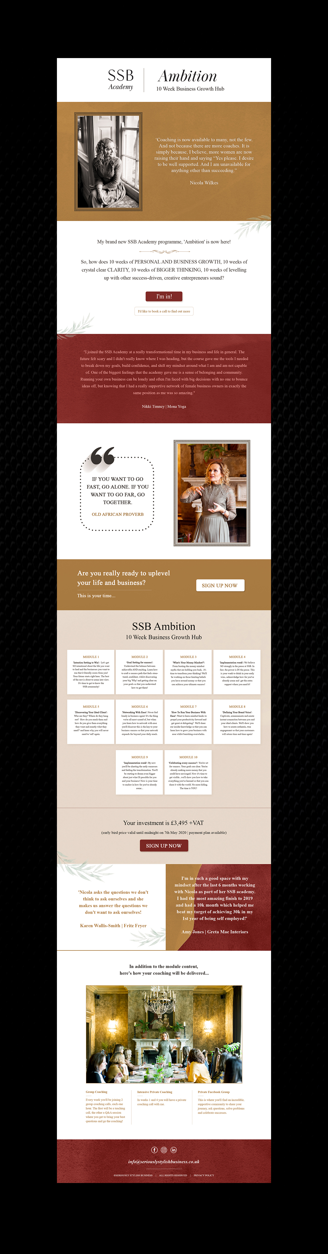 Landing Page Design by ravi 80 for Nicola J Wilkes Ltd | Design #24404265