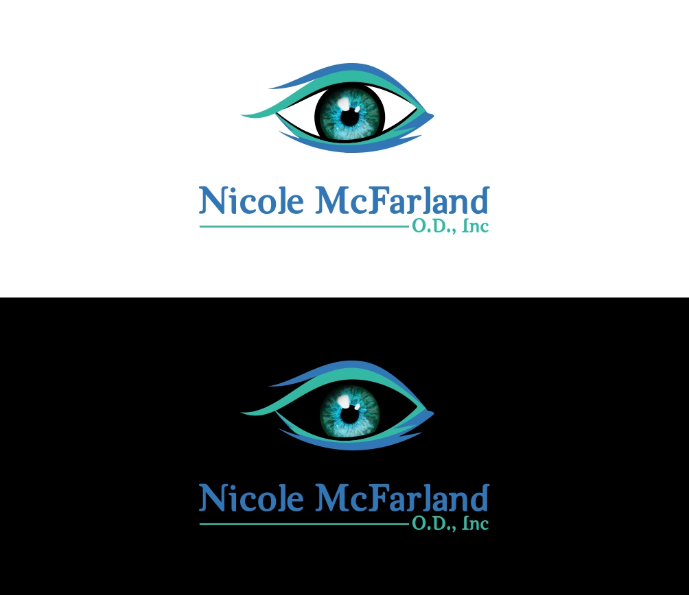 Logo Design by mamik for Nicole McFarland, O.D., Inc. | Design #24444072