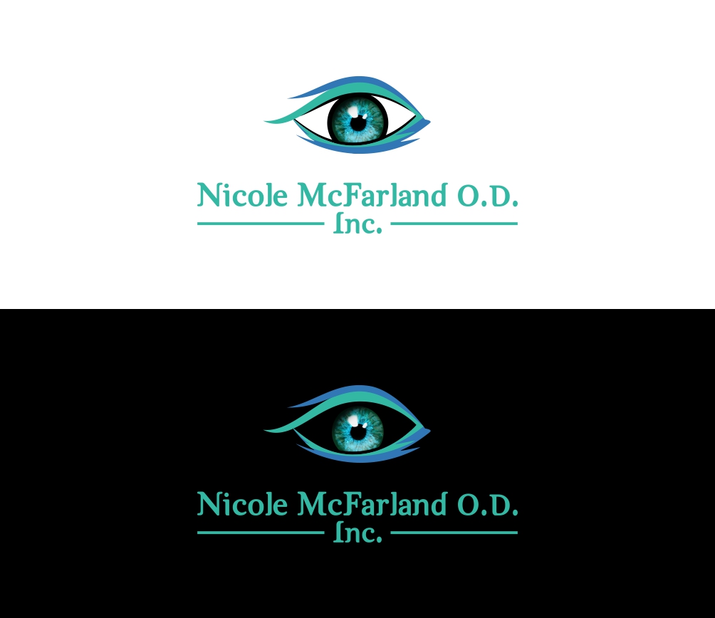 Logo Design by mamik for Nicole McFarland, O.D., Inc. | Design #24444079