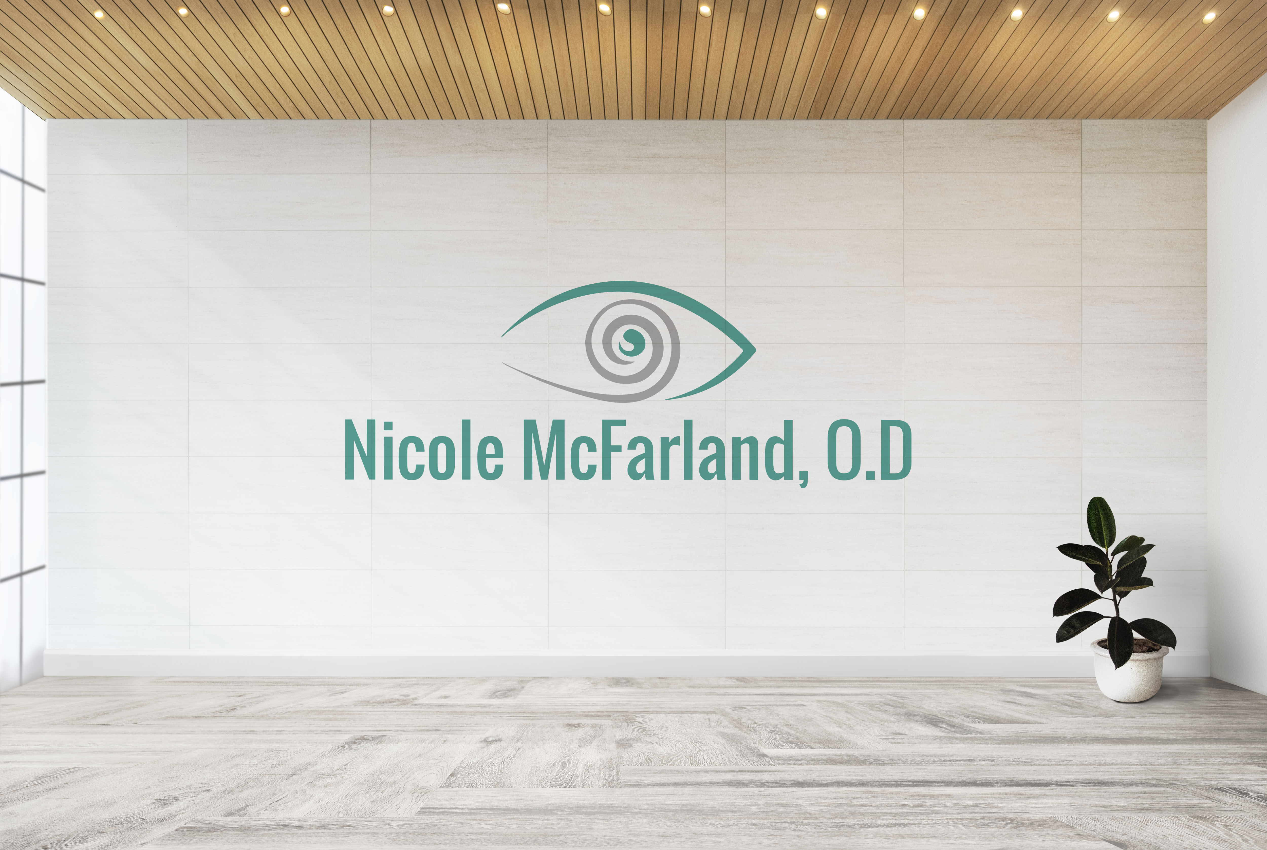 Logo Design by Aliqa Design for Nicole McFarland, O.D., Inc. | Design #24389166