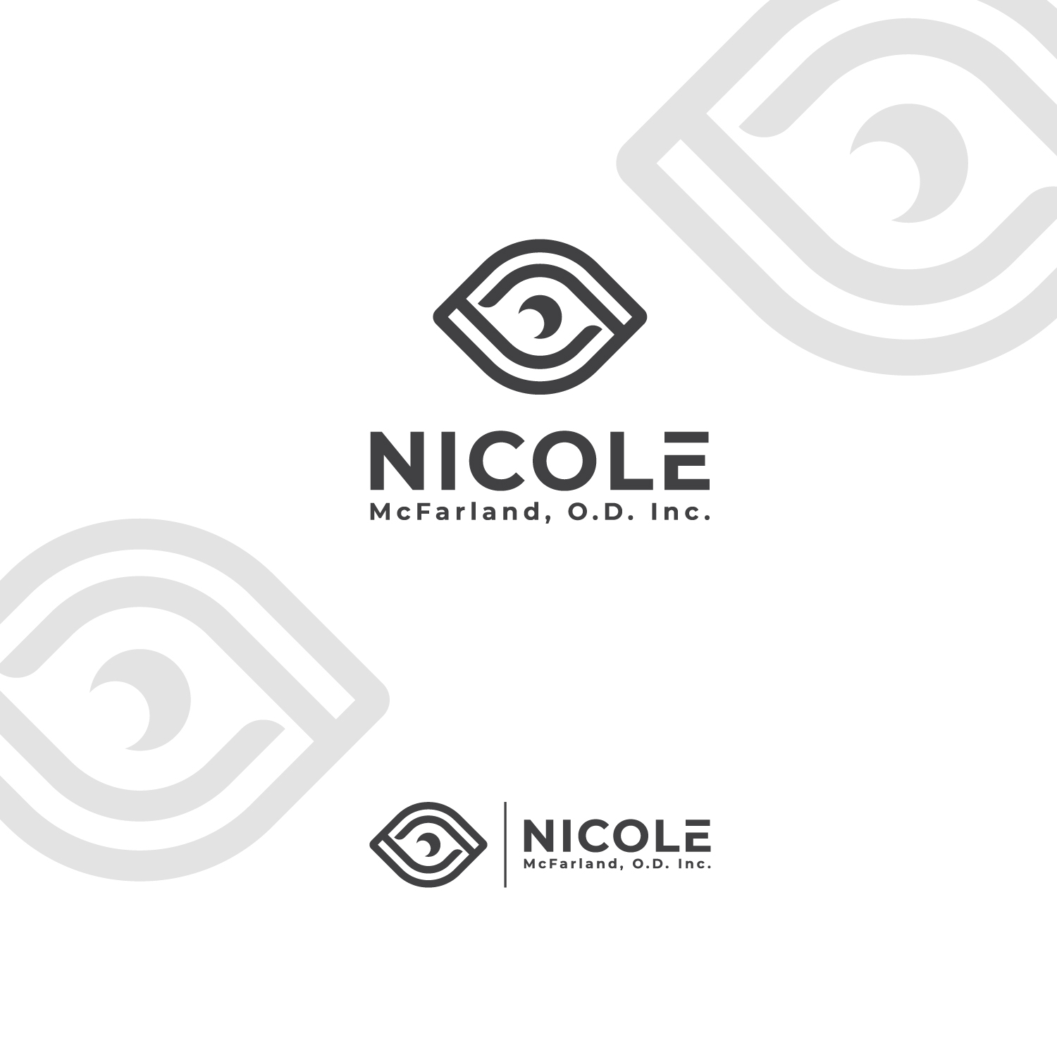 Logo Design by MIAN MUHAMMAD 2 for Nicole McFarland, O.D., Inc. | Design #24386082
