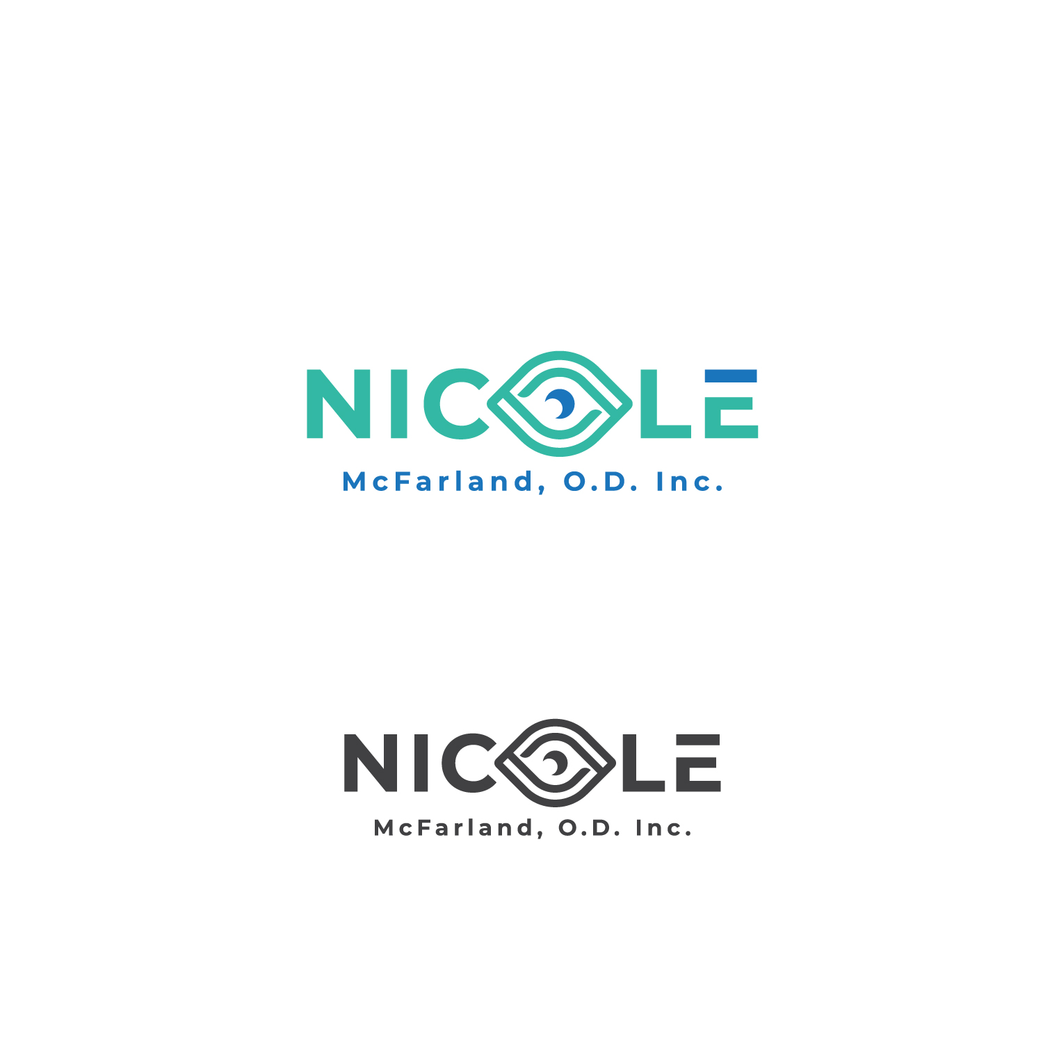 Logo Design by MIAN MUHAMMAD 2 for Nicole McFarland, O.D., Inc. | Design #24386092