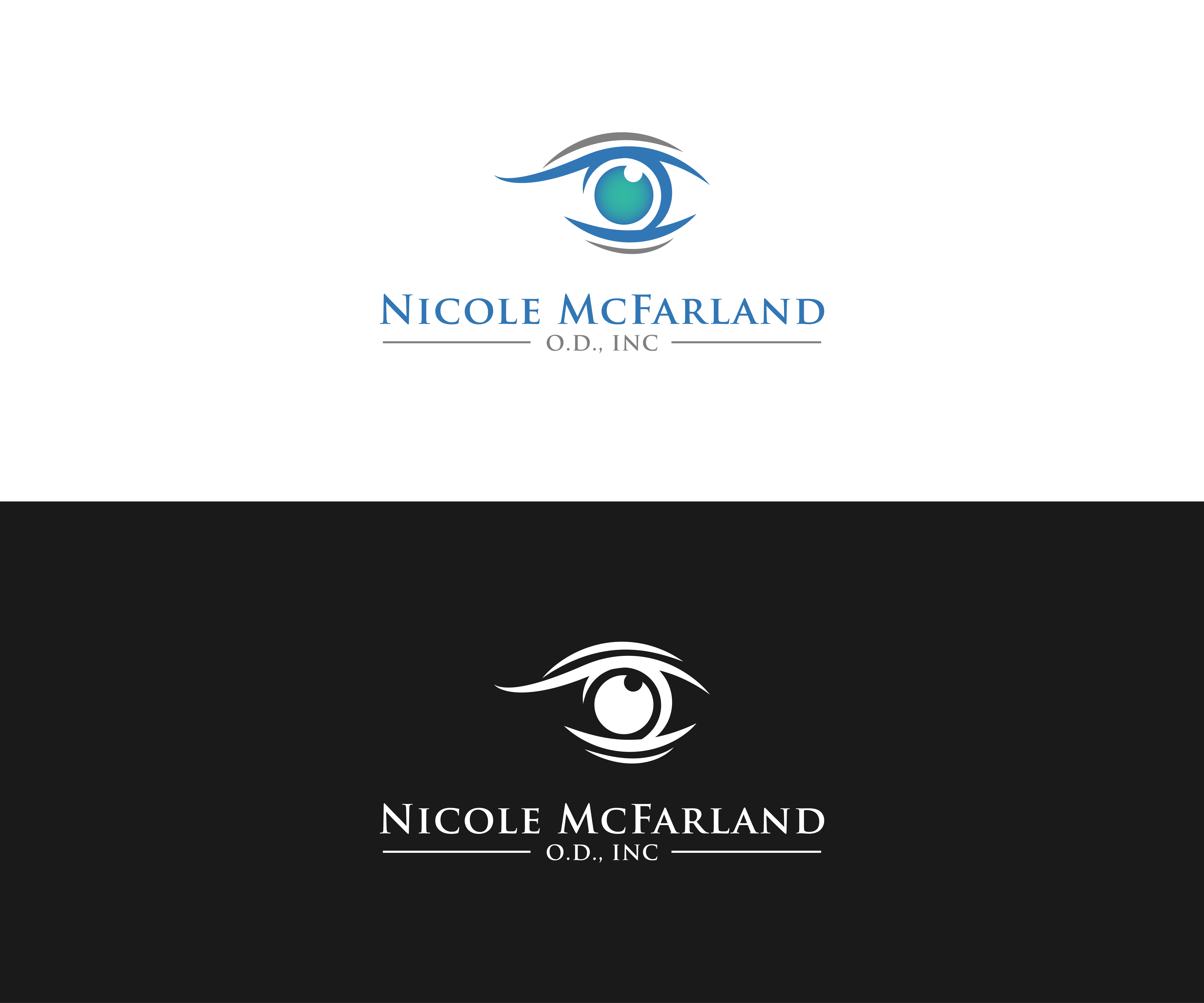 Logo Design by N M Designs for Nicole McFarland, O.D., Inc. | Design #24490579