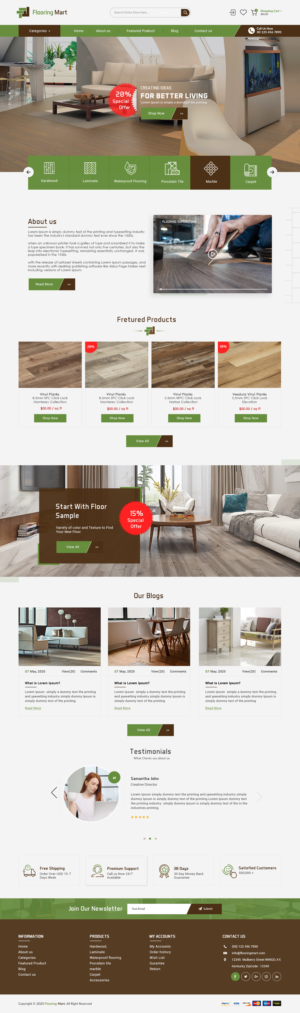 e-commerce website for selling flooring materials and related accessories | Web-Design von bdesigner9