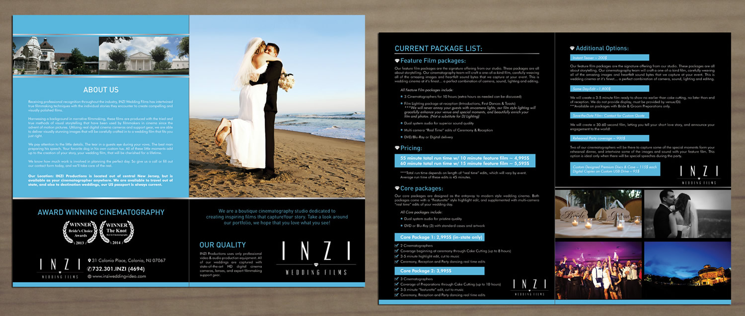 Brochure Design by Sbss for INZI Productions | Design #3039861