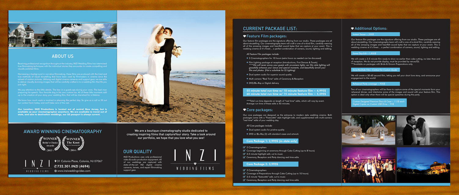 Brochure Design by Sbss for INZI Productions | Design #3046438