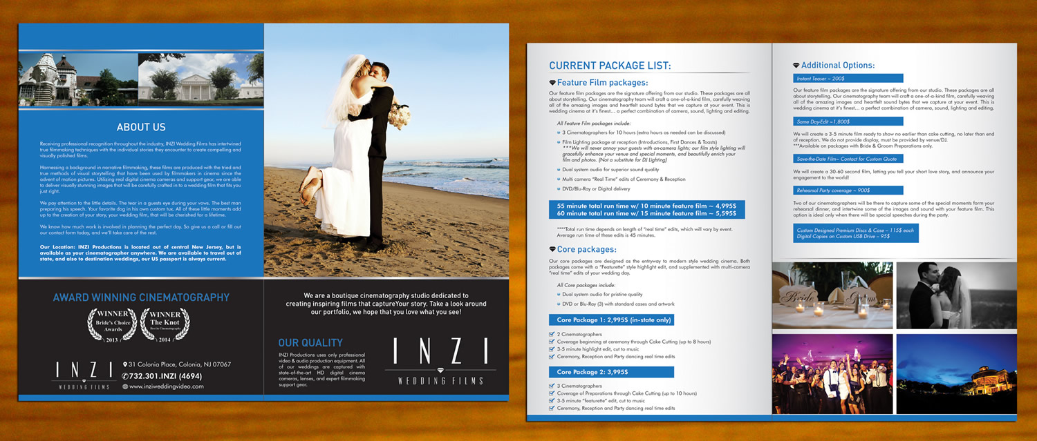 Brochure Design by Sbss for INZI Productions | Design #3046452