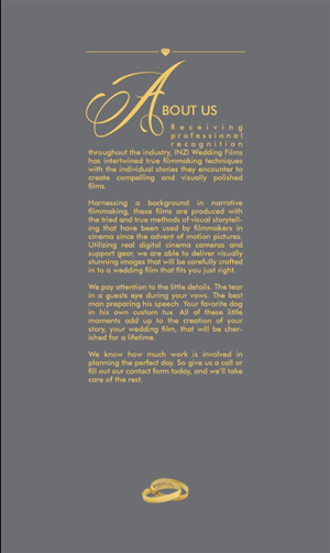 Design de Brochure par Impressive Solutions pour INZI Productions | Design : #3028712