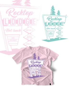 Retro Motel Sign Design for T Shirt | T-Shirt-Design von StudioD™