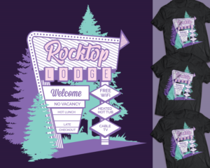 Retro Motel Sign Design for T Shirt | T-Shirt-Design von Tee and Eh?