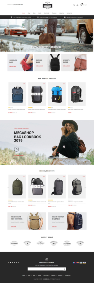 Design an Elegant Handbag Brand website | Diseño Web por Sbss