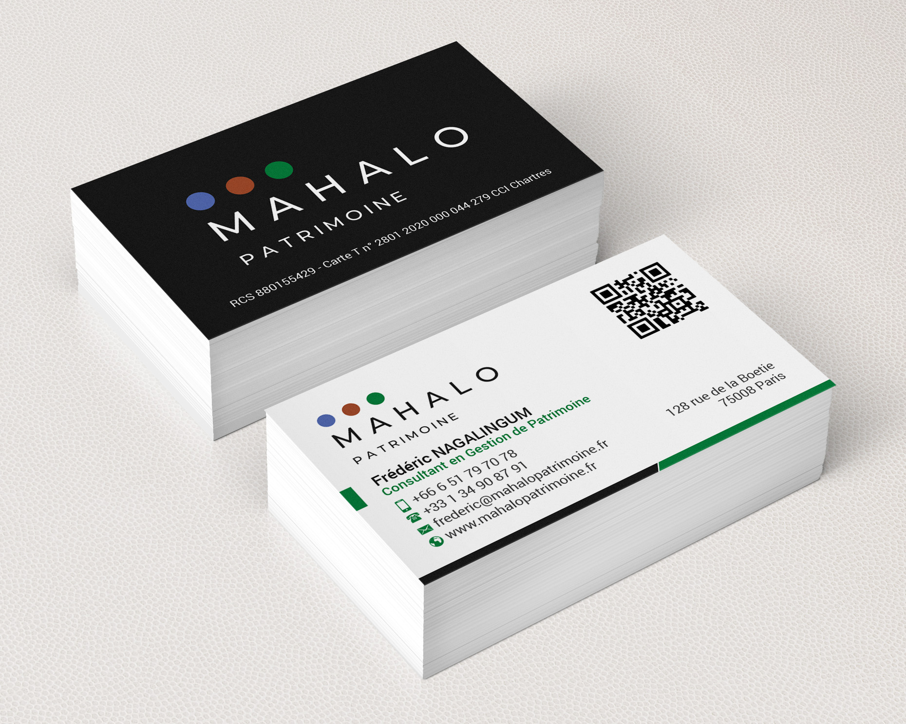 Business Card Design by R.design for MAHALO PATRIMOINE | Design #24396066