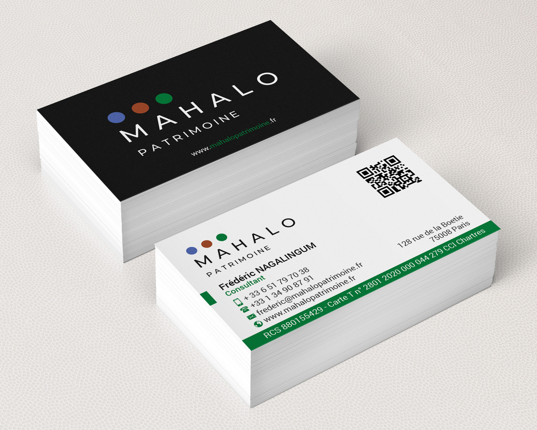 Business Card Design by R.design for MAHALO PATRIMOINE | Design #24396187