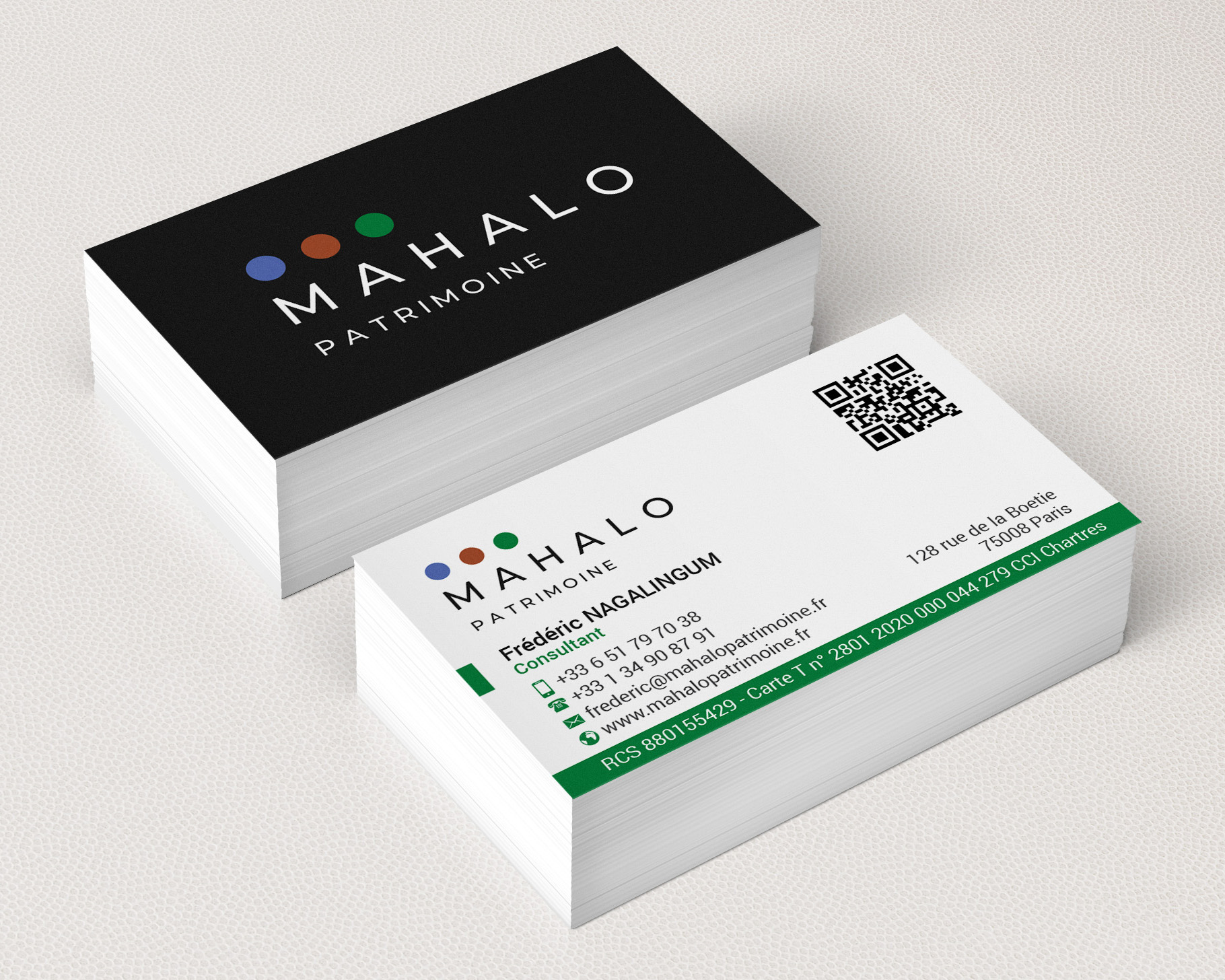 Business Card Design by R.design for MAHALO PATRIMOINE | Design #24396276
