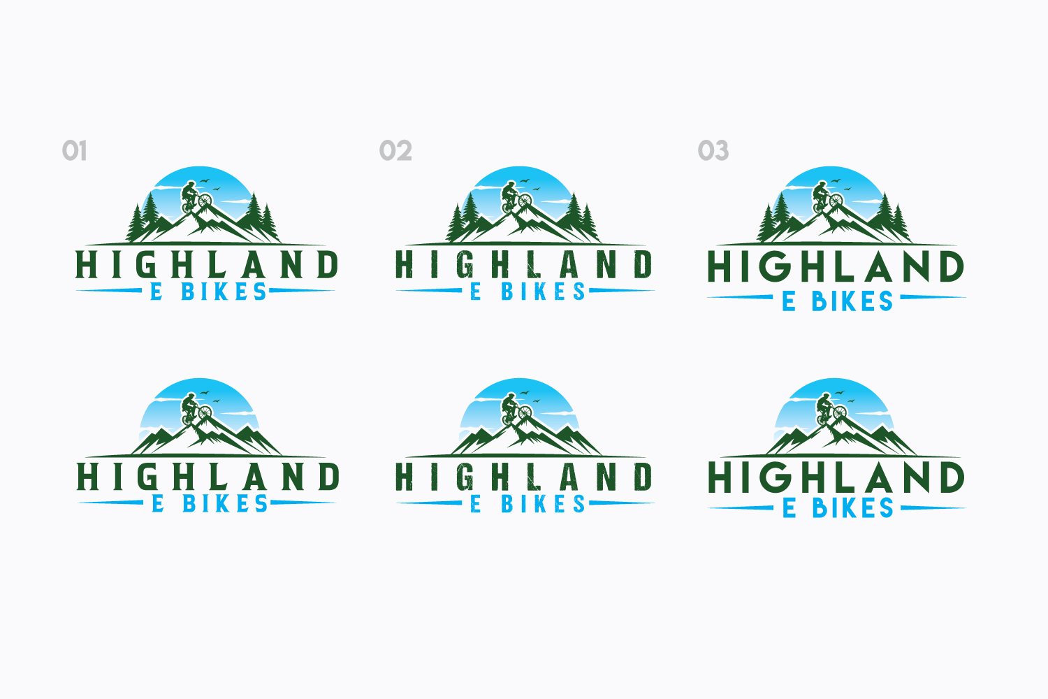 Logo Design by step forward 2 for Highland E Bikes | Design #24403309